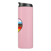 Rainbow Heart Thermal Tumbler Thermosbeker (Geroteerd rechts)