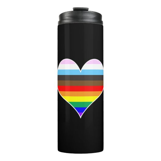 Rainbow Heart Thermosbeker (Voorkant)