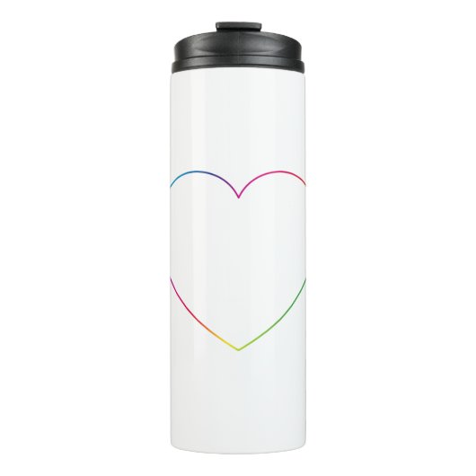 Rainbow heart thermosbeker (Voorkant)