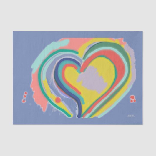 RAINBOW HEART Tissue Paper Tissuepapier (Voorkant)