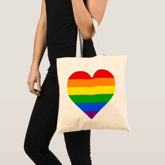 "RAINBOW HEART" TOTE BAG (Voorkant (product))