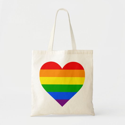 "RAINBOW HEART" TOTE BAG (Voorkant)