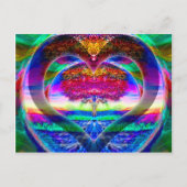 Rainbow Heart Tree of Life Briefkaart (Voorkant)