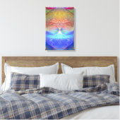 Rainbow Heart Tree of Life Canvas Afdruk (Insitu (Slaapkamer))