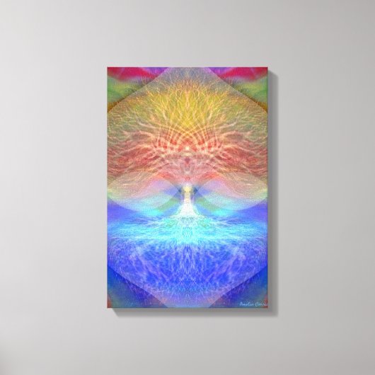 Rainbow Heart Tree of Life Canvas Afdruk (Voorkant)