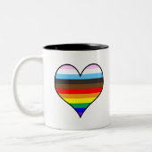 Rainbow Heart Tweekleurige Koffiemok (Links)