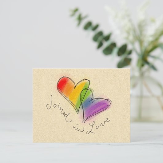 Rainbow Heart uit liefde Briefkaart (Staand voorkant)