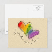 Rainbow Heart uit liefde Briefkaart (Voorkant / Achterkant)