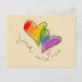 Rainbow Heart uit liefde Briefkaart (Voorkant)