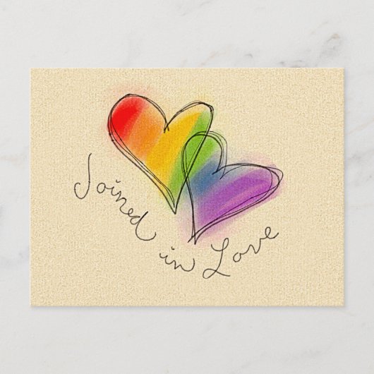 Rainbow Heart uit liefde Briefkaart (Voorkant)