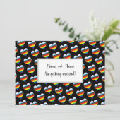 Rainbow Heart-uitnodiging Kaart (Staand voorkant)