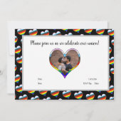 Rainbow Heart-uitnodiging Kaart (Achterkant)