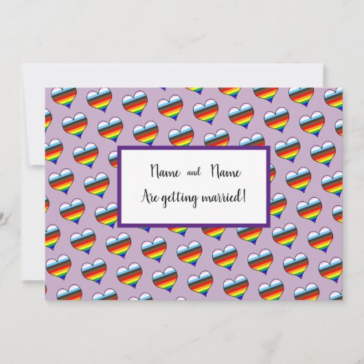 Rainbow Heart-uitnodiging Kaart (Voorkant)