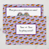 Rainbow Heart-uitnodiging Kaart (Voorkant / Achterkant)