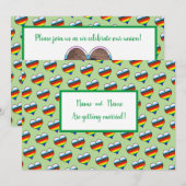 Rainbow Heart-uitnodiging Kaart (Voorkant / Achterkant)