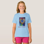 "Rainbow Heart Unity T-shirt" of "Heart United Rai T-shirt (Voorkant volledig)