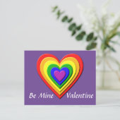 Rainbow Heart Valentijn Briefkaart (Staand voorkant)