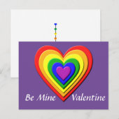 Rainbow Heart Valentijn Briefkaart (Voorkant / Achterkant)