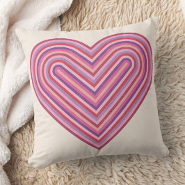 Rainbow Heart Valentijnsdag Pillow - Plum Kussen