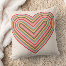 Rainbow Heart Valentijnsdag Pillow - Roze Kussen