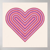 Rainbow Heart Valentijnsdag Poster - Plum (Voorkant)