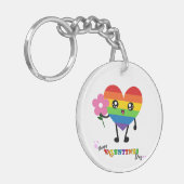 Rainbow Heart-Valentijnsdag Sleutelhanger (Voorkant Links)