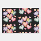 Rainbow heart Valentine wrapping paper (Voorkant 3)