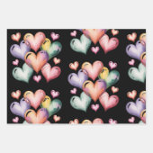 Rainbow heart Valentine wrapping paper (Voorkant 2)