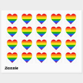 RAINBOW HEART VIERKANTE STICKER (Vel)