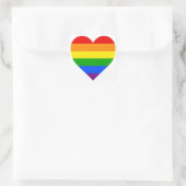 RAINBOW HEART VIERKANTE STICKER (Tas)