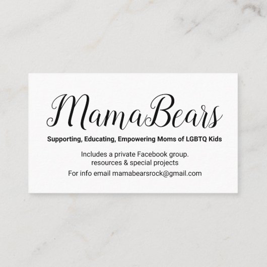 Rainbow Heart Visitekaartje (Achterkant)