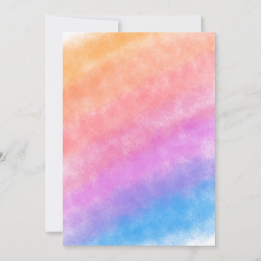 Rainbow Heart, vol met Joy Wedding Kaart (Achterkant)