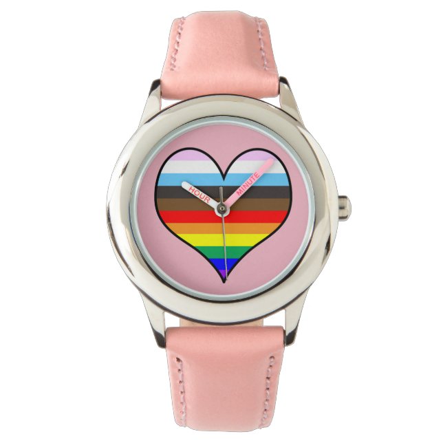 Rainbow Heart Watch Horloge (Voorkant)