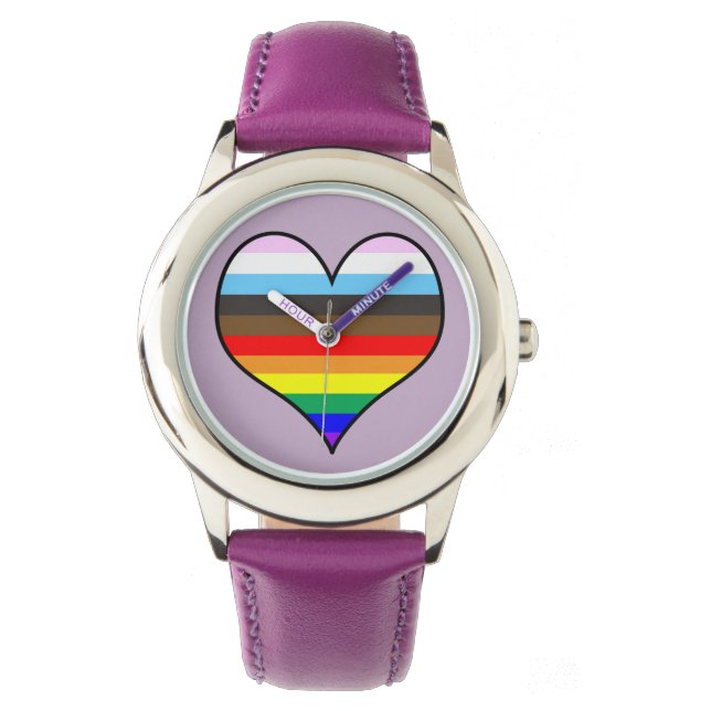 Rainbow Heart Watch Horloge (Voorkant)