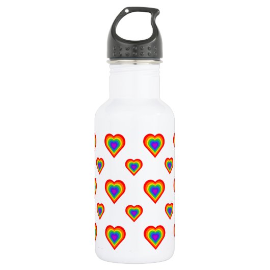 Rainbow Heart Waterfles (Voorkant)