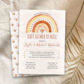 Rainbow Heart Waterverf Wash Baby shower per Mail Kaart