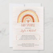 Rainbow Heart Waterverf Wash Baby Sprinkle Kaart (Voorkant)