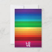 Rainbow Heart Wedding Invitation Kaart (Achterkant)