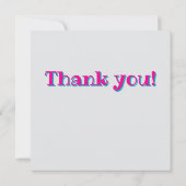 Rainbow Heart wervelende heldere kleuren Bedankkaart (Achterkant)