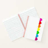 Rainbow Heart White Spiral notebook Notitieboek (Binnen)