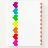 Rainbow Heart White Spiral notebook Notitieboek (Achterkant)