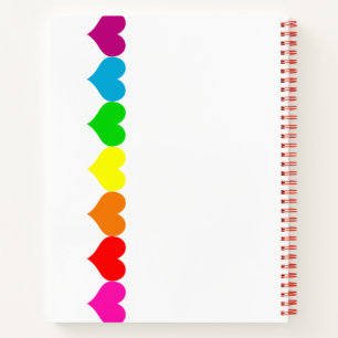 Rainbow Heart White Spiral notebook Notitieboek