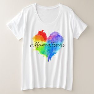 Rainbow Heart Women's Plus Shirt