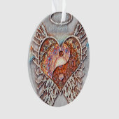 Rainbow Heart Yin Yang Ornament (voorkant)