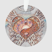 Rainbow Heart Yin Yang Ornament (voorkant)