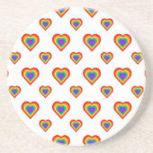 Rainbow Heart Zandsteen Onderzetter (Voorkant)