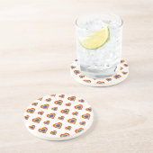 Rainbow Heart Zandsteen Onderzetter (Zijkant)