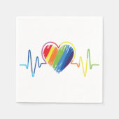 Rainbow Heartbeat | Abstract kribbel Servet (Voorkant)
