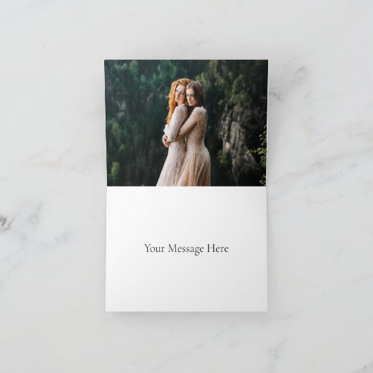 Rainbow Heartbeat | Foto Gay Pride Scribble Heart Kaart (Binnen)