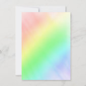 Rainbow Heartbeat | Paint Scribble Heart Wedding Kaart (Achterkant)